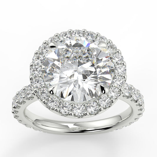 Halo engagement ring