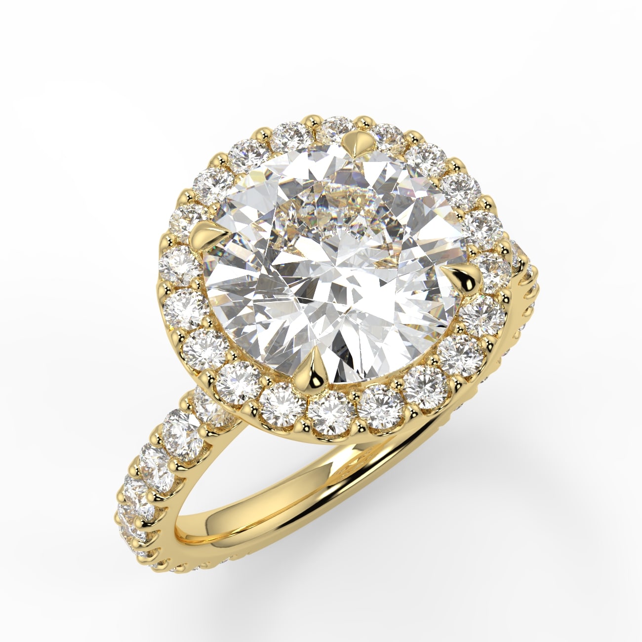 Halo engagement ring