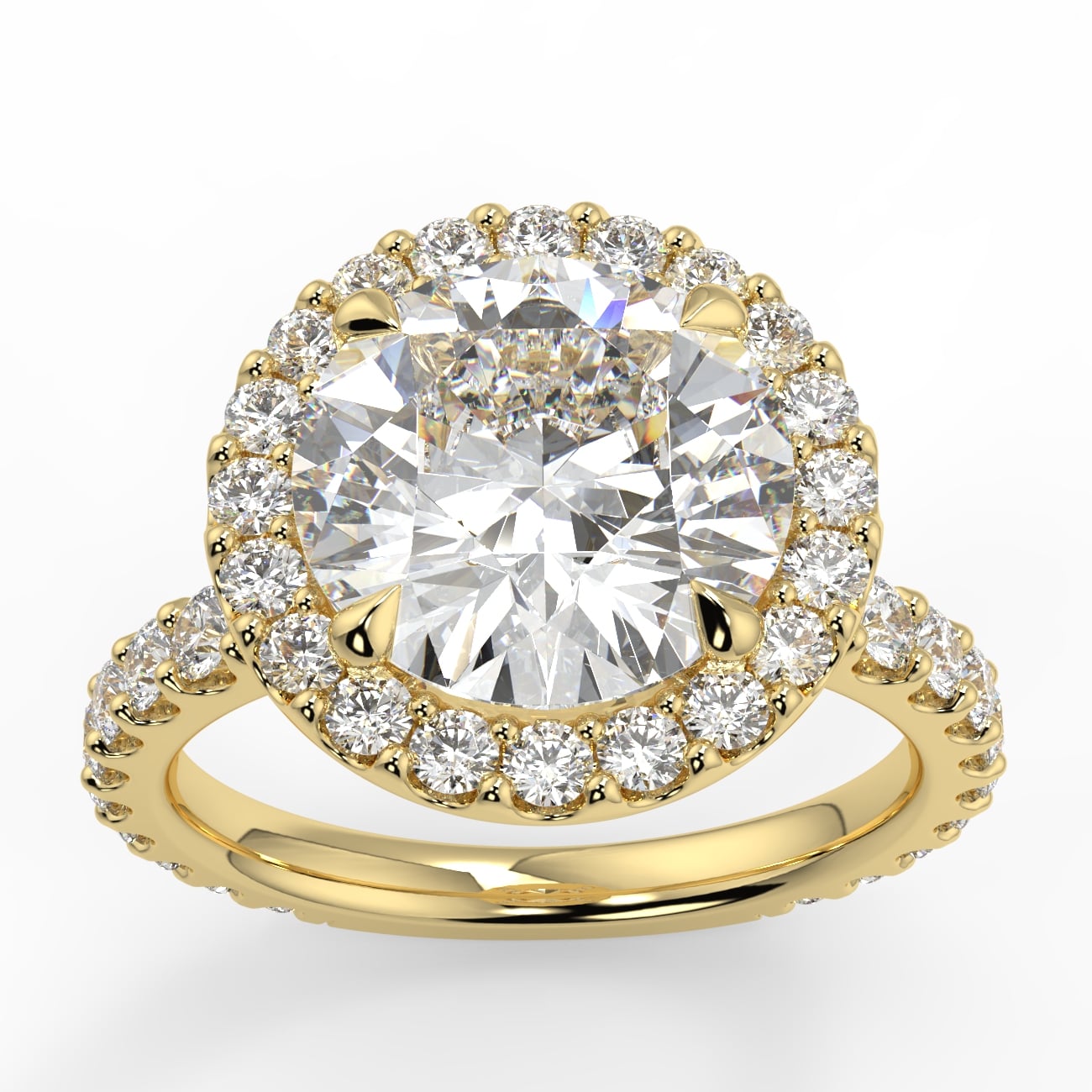 Halo engagement ring