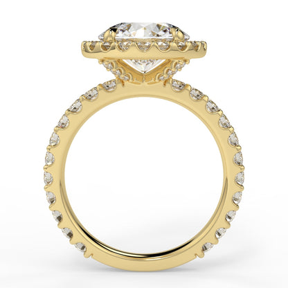 Halo engagement ring