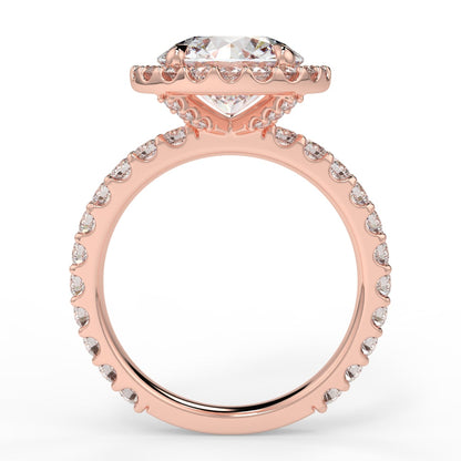 Halo engagement ring