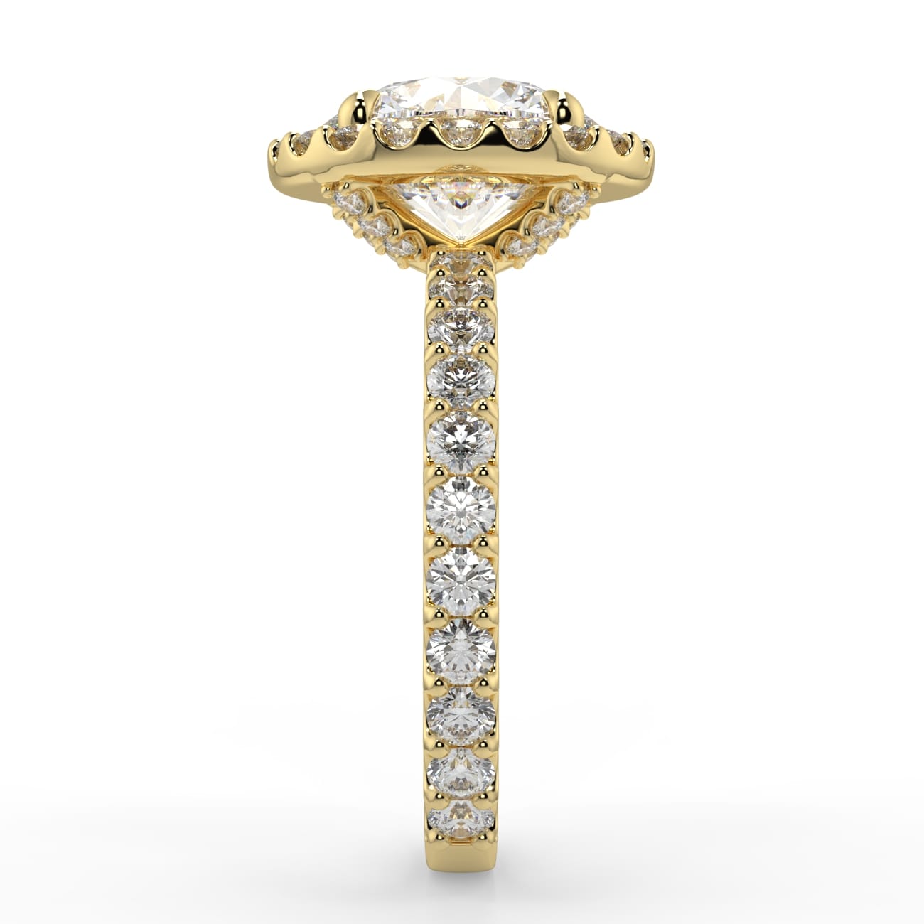 Halo engagement ring