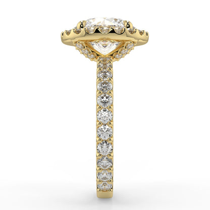 Halo engagement ring
