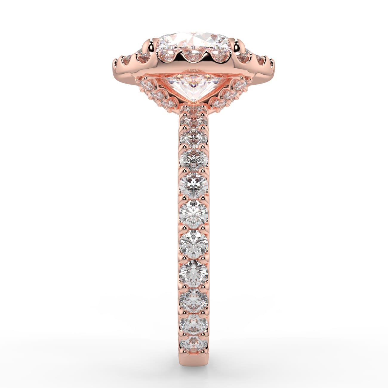 Halo engagement ring