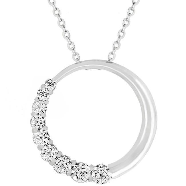 Diamond Accent Circle Pendant