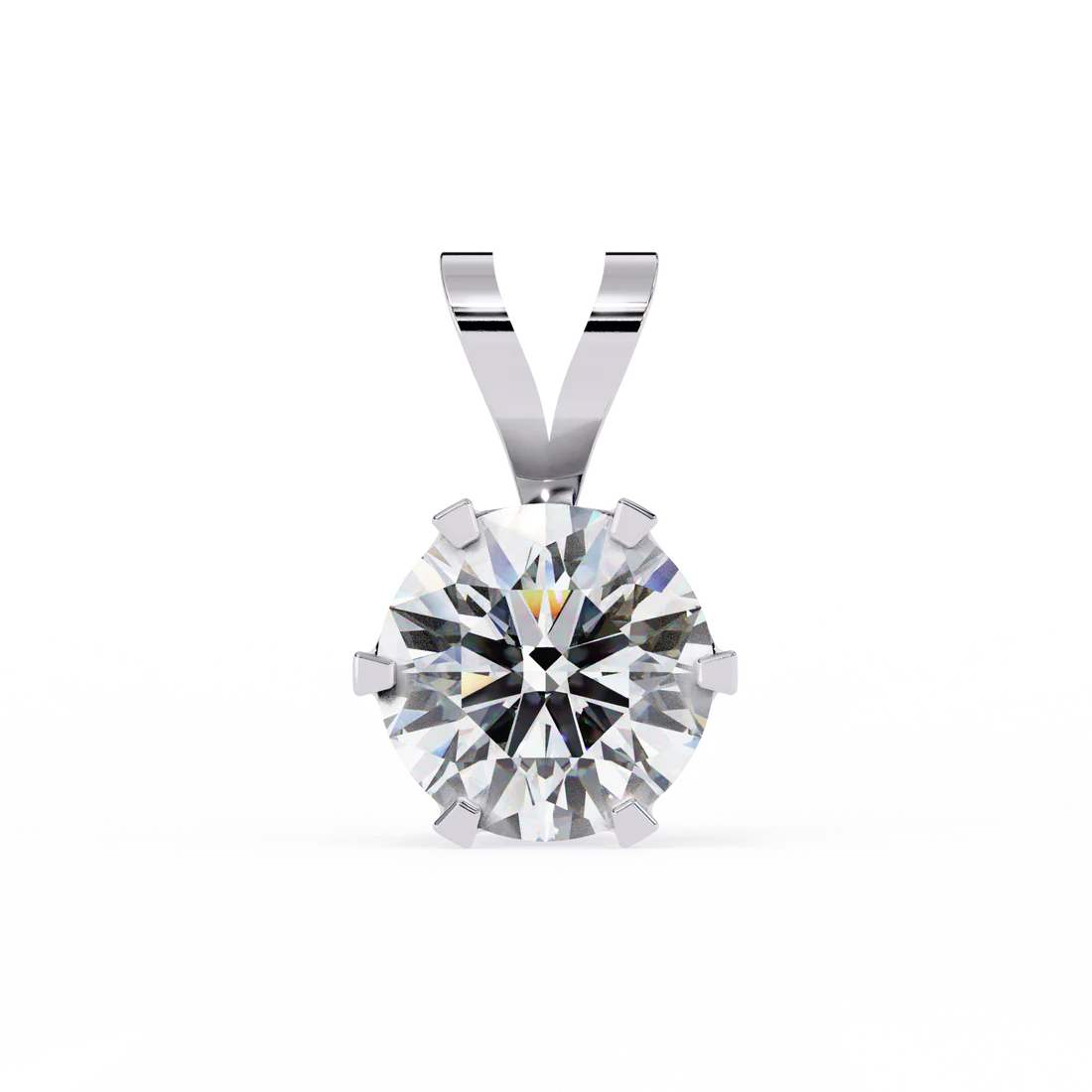 Glam Round 2 Carats Diamond Pendant