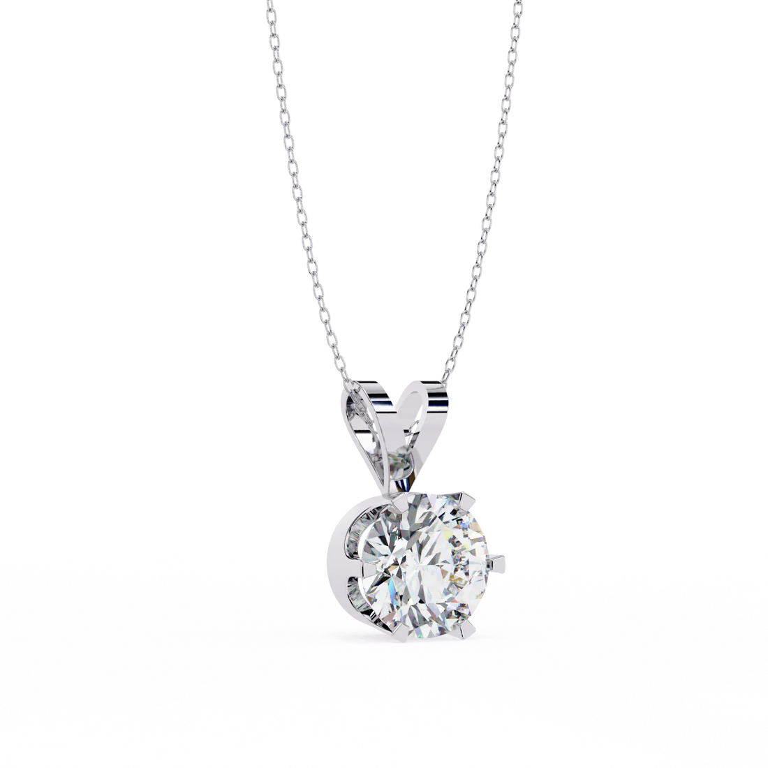 Glam Round 2 Carats Diamond Pendant