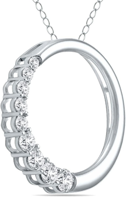 Diamond Accent Circle Pendant
