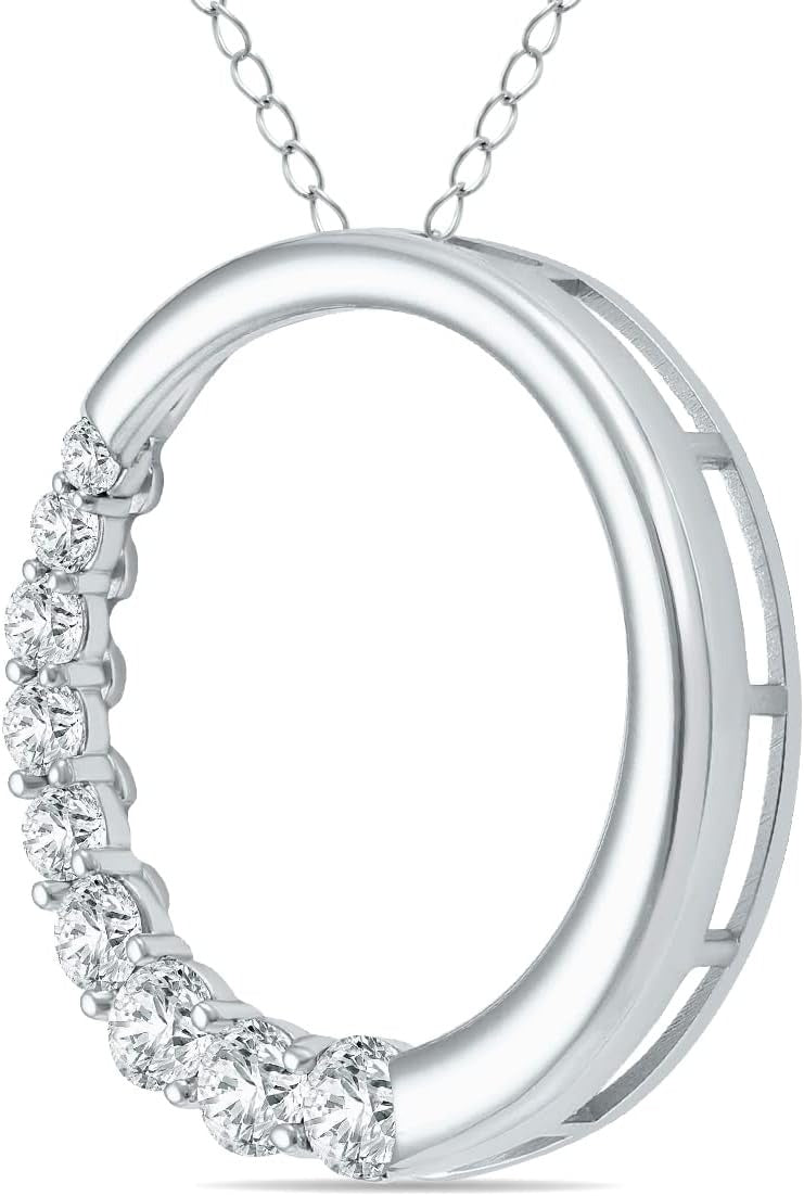 Diamond Accent Circle Pendant