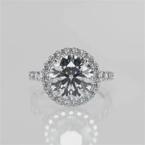 Halo engagement ring